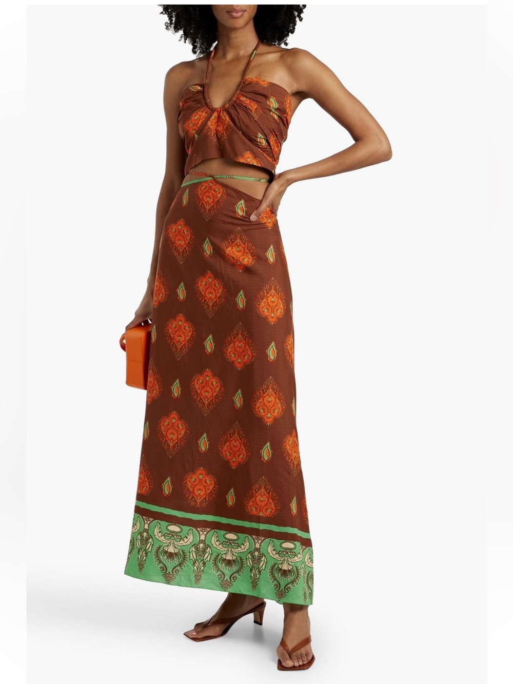 JOHANNA ORTIZ Guardian of Wisdom printed jacquard maxi skirt and top set - Picture 2 of 15